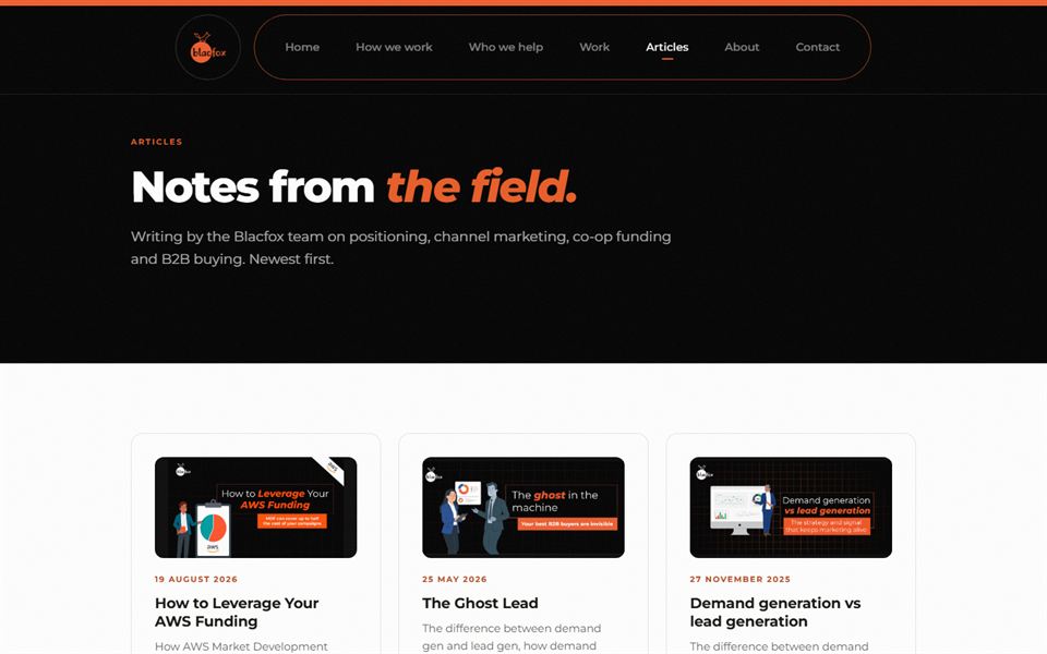 blacfox.com Articles index.