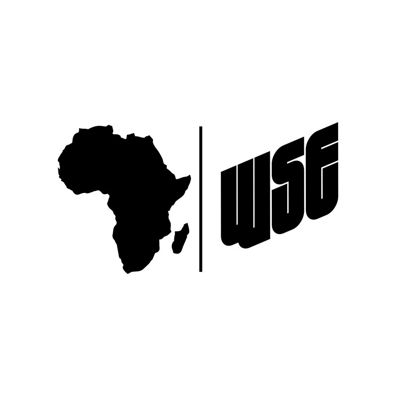 World Stage Entertainment logo: Africa mark and WSE wordmark.