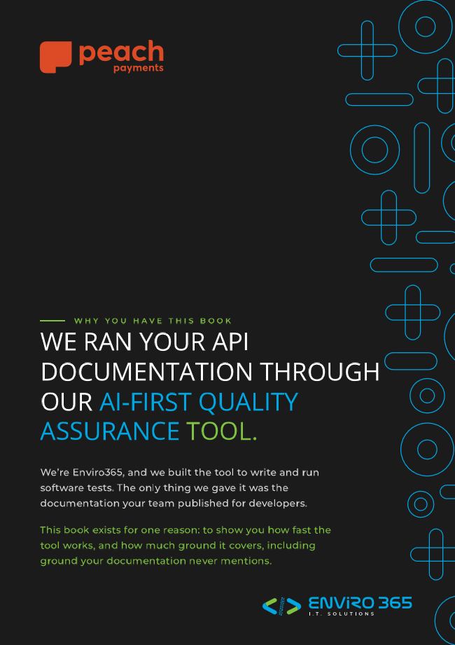 Peach Payments API databook: cover.