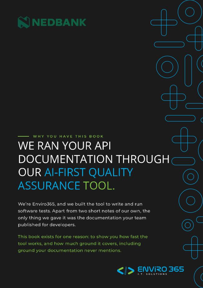 Nedbank API databook: cover.